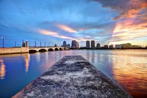 West Palm Beach at sunset