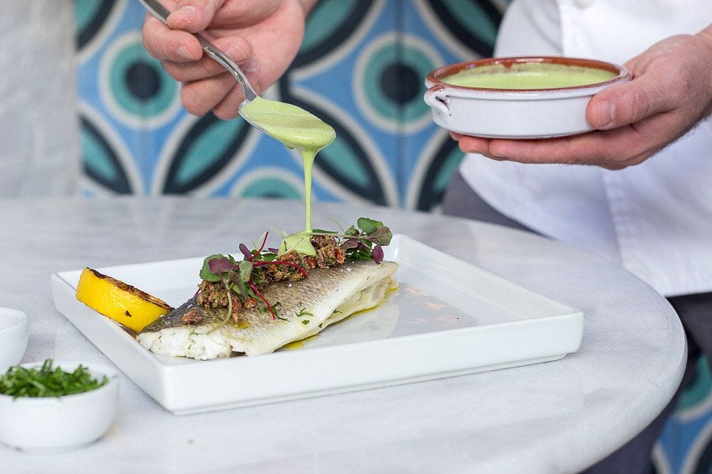 Salt Baked Branzino at Costa / summer lunch deals